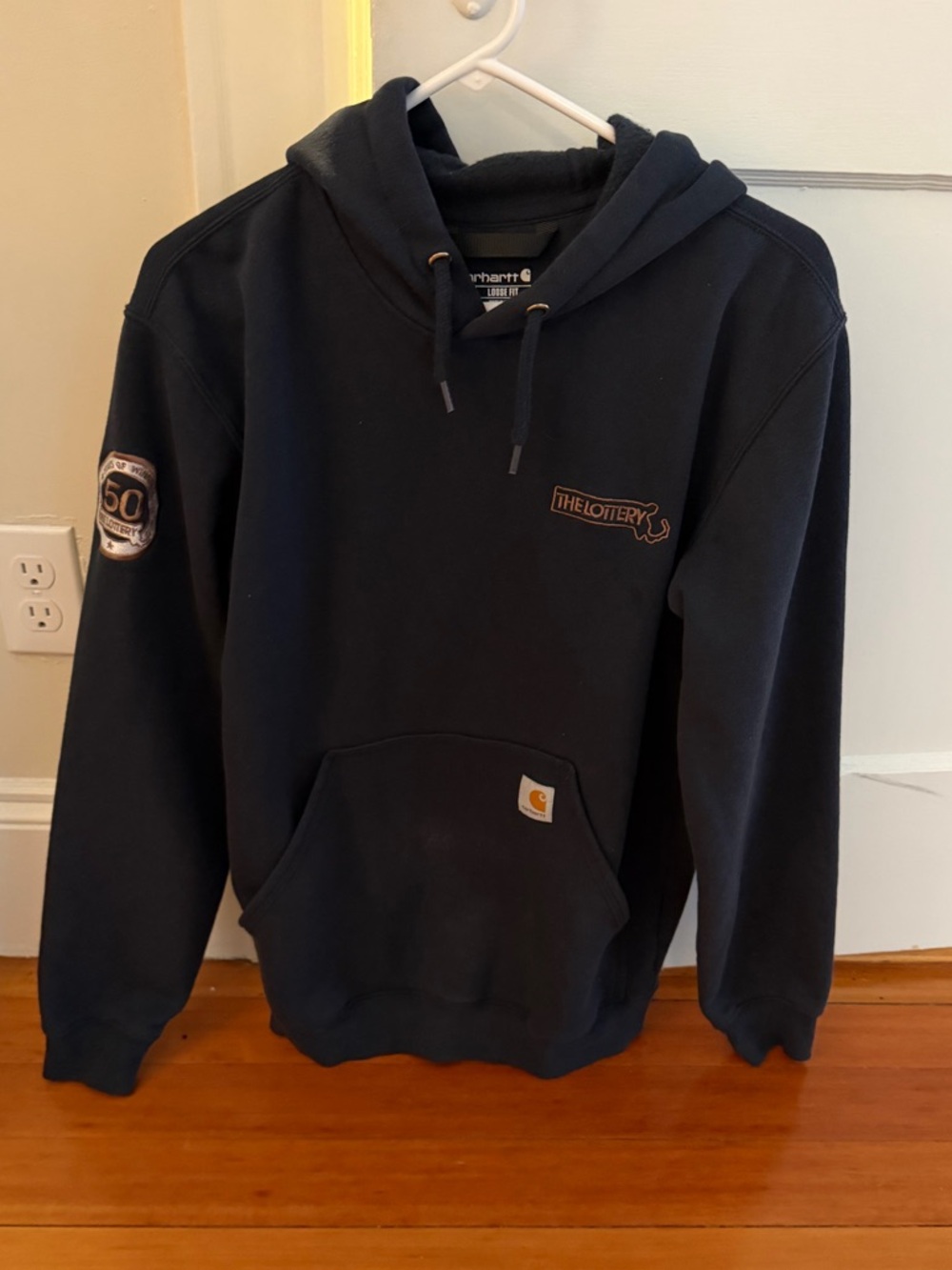 Carhartt Navy Pullover Hoodie with 'The Lottery' Patch